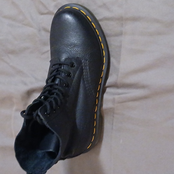DR MARTENS  1460 Pascal  Virginia Black Leather Lace-Up Boots Size 7 - Picture 7 of 16